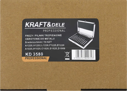 6mm Metal Rotary Burrs Files 10pcs Kd3580