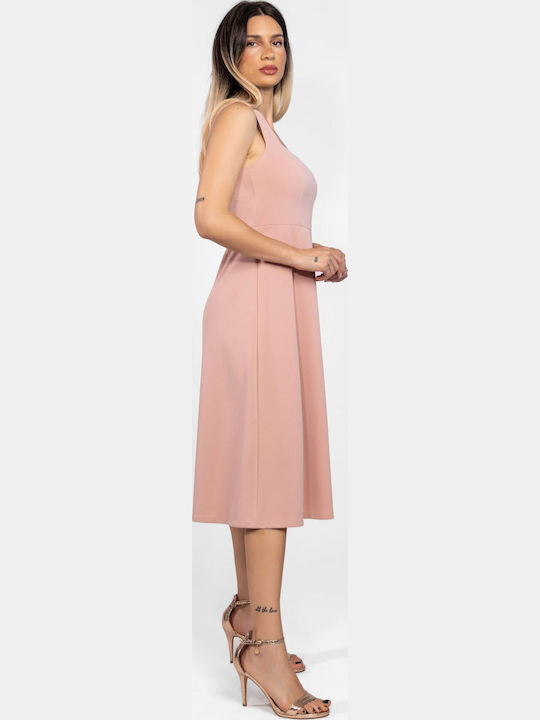 Summer Midi Dress Nude