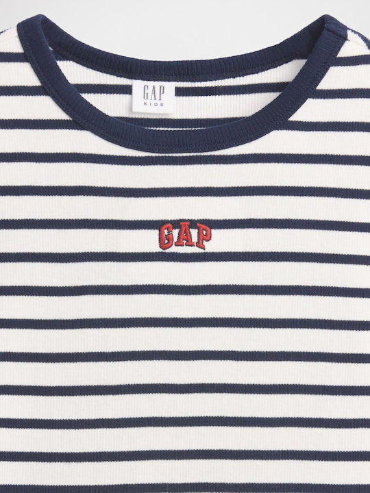 Kids Short-sleeved Navy Stripe Top
