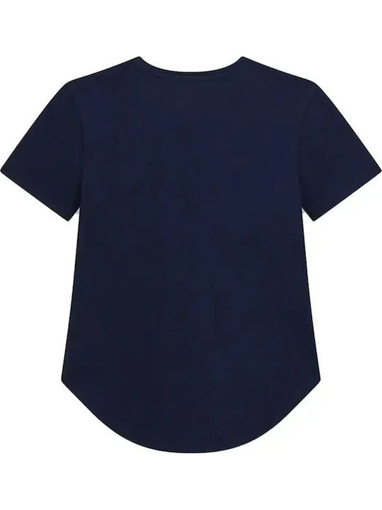 Guess Kinderoberteile T-Shirt Dunkelblau High Low
