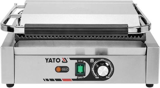 Yato Commercial Sandwich Maker with Cast Iron Smooth Surfaces with Cast Iron Ribbed Surfaces 2200W