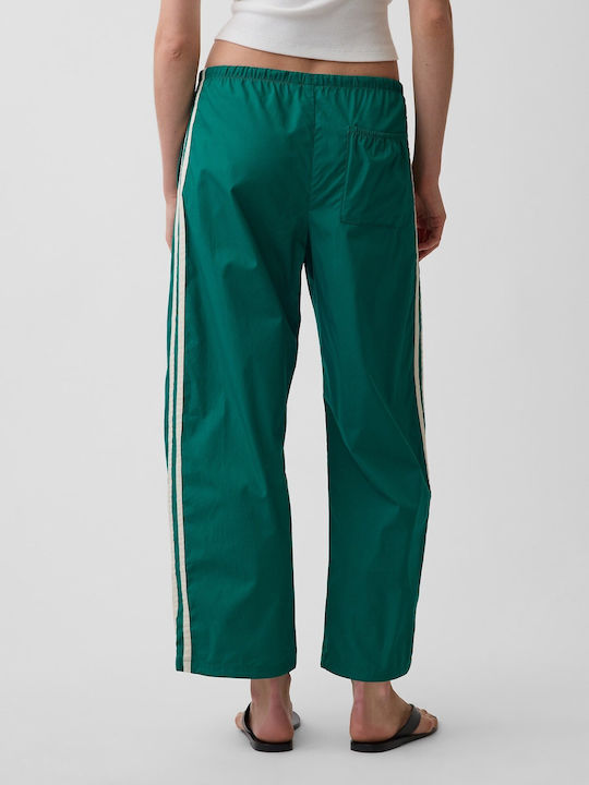 Women's Fabric Trousers with Rubber Band Baize Green