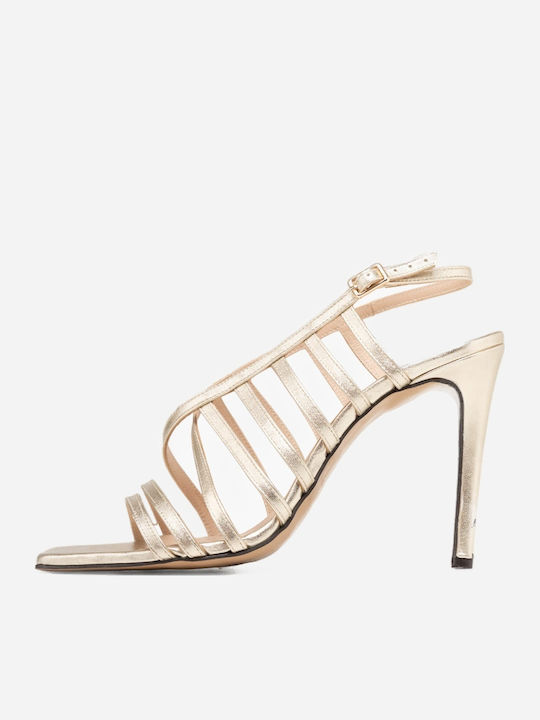 Kalogirou Leather Sandals Gold