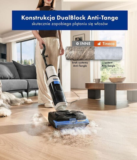 Tineco Floor One S6 Ηλεκτρική Σκούπα Stick Λευκή
