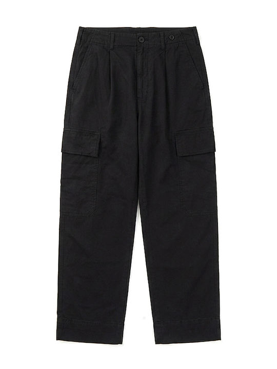 Cargo Elastic Trousers in Loose Fit Black