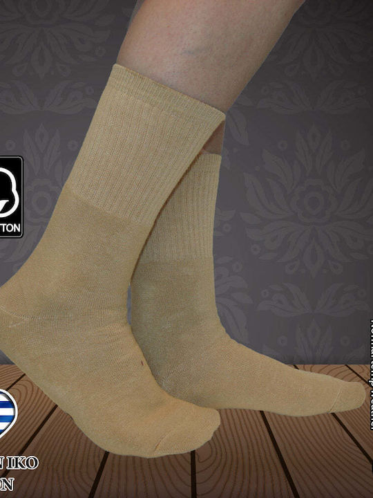 Dimi Socks Μπασκετικές Κάλτσες Μπεζ 1 Ζεύγος