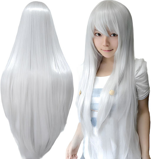 Haarverlängerung in Weißer Farbe 100cm
