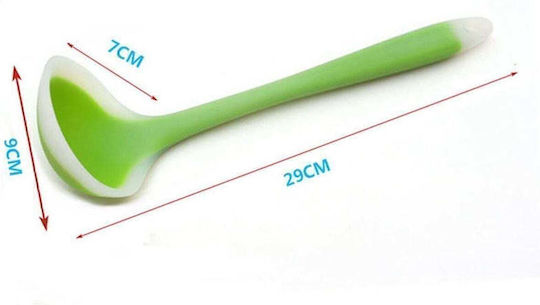 SteweHome Serving Utensil Set Made of Silicone 5 Pieces Green
