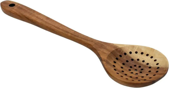Set of Wooden Serving Utensils With Stand 9 Pieces