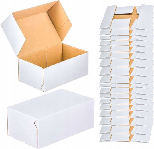 Verpackungskartons Weiß P25 x B20 x H8cm 20Stück