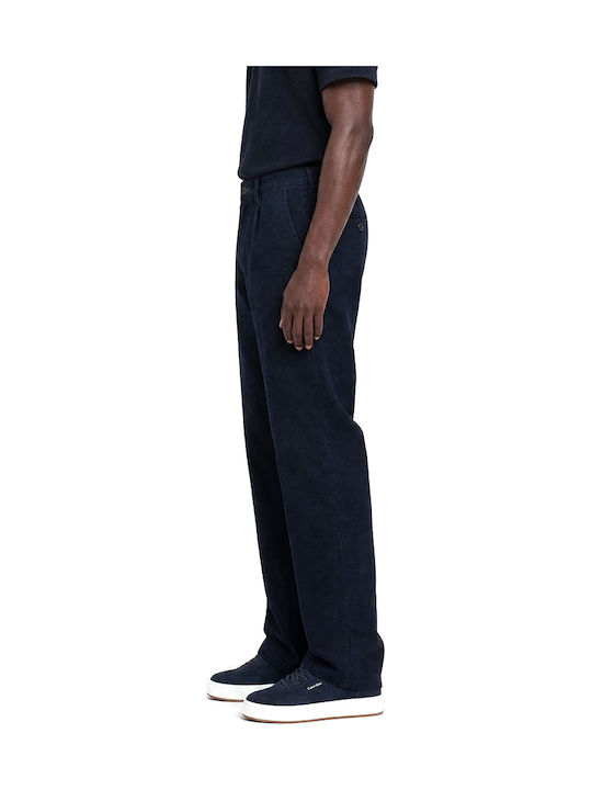 Men's Elastic Jeans Pants with Loose Tapered Fit Blue