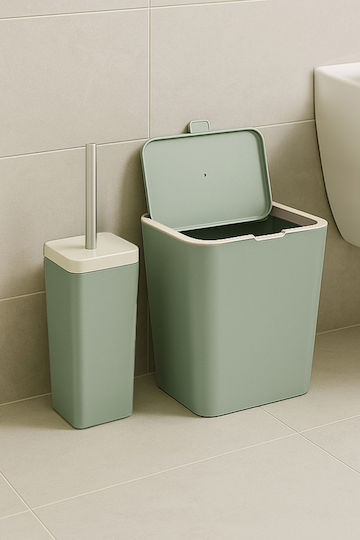 SteweHome Set Perie și Coș de Baie din Plastic 6l Verde