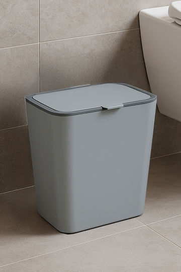 SteweHome Plastic Bathroom Brush and Bin Set 6l Grey
