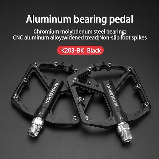 Rockbros Bicycle Pedals Flat Black