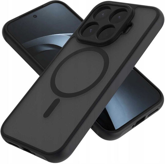 Husă Xiaomi 17t Spacecase Hybrid Compatibil Cu Magsafe Dură Semitransparentă Neagră Magsafe 5905719141592