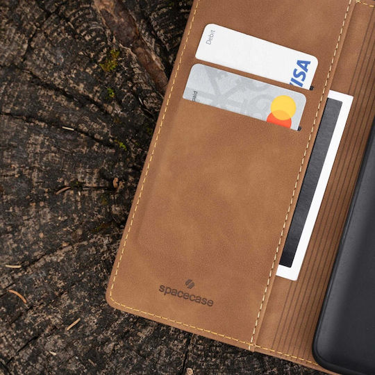 Θήκη Samsung Galaxy A27 Spacecase Wallet Πορτοφόλι Light Brown 5905719141356