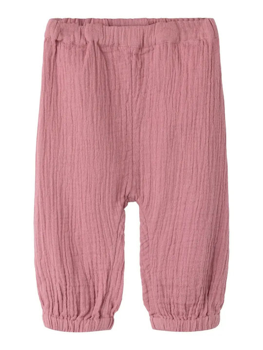 Kinderhose Leinen Rosa