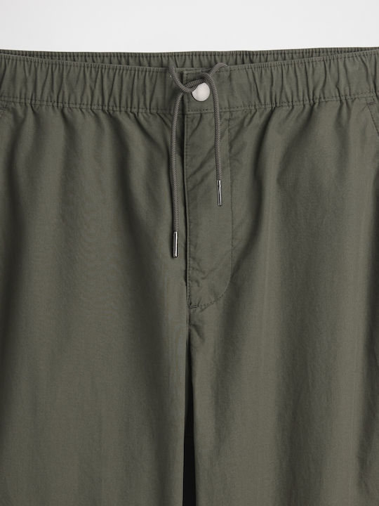 90s Trousers in Loose Fit Tweed Green