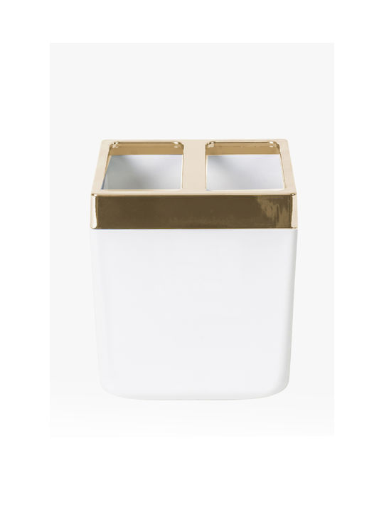 SteweHome Bathroom Accessory Set Plastic White 5 Pieces