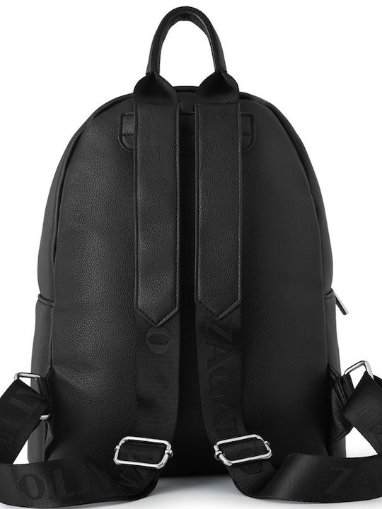 Geantă Dama De Piele Rucsac De Mână De Umar Neagră