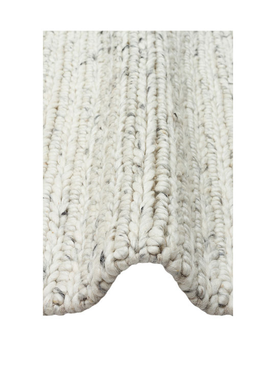 SteweHome Handmade Rectangular Gray Rug 130x190cm