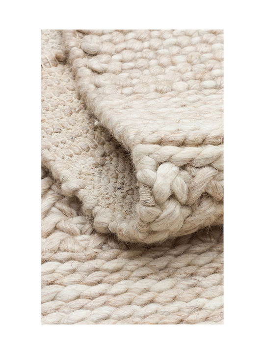 SteweHome Handmade Beige Runner Rug 80x150cm