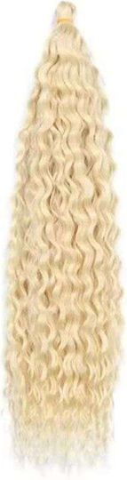 Hair Extension with Human Hair in Blonde Platinum Color 70cm