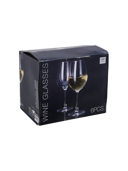 Set Glasses for White Wine Made of Glass Goblet 350ml 6 Pieces