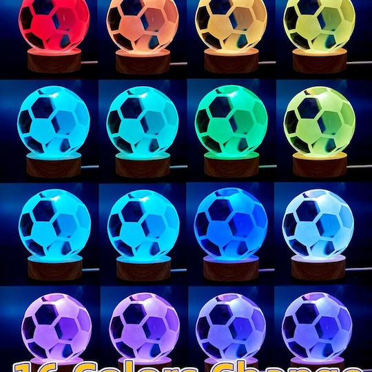 Decorative Table Lamp RGB Crystal Ball 8x6cm