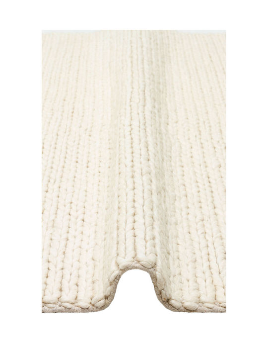 SteweHome Handmade Beige Runner Rug 80x300cm