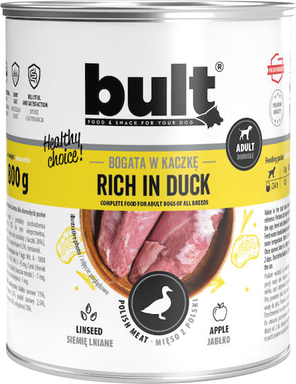 Bult Bult Nasses Hundefutter Dose mit Ente 12x800g