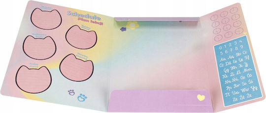 School Folder Elastic Girl A4 Size Cat House Gabby