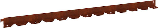 vidaXL Metal Garden Hedge in Brown Color 10 Pieces