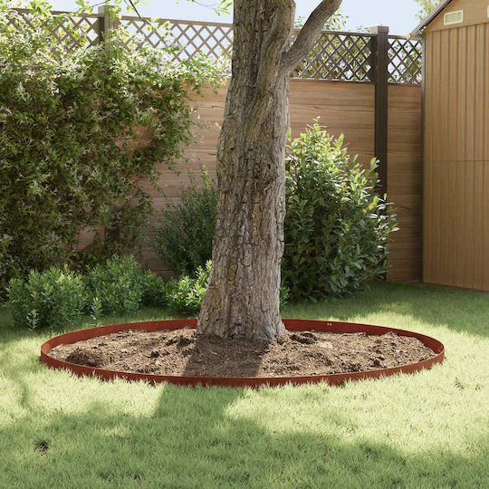 vidaXL Gardă Vie De Grădină Metalică Maro 10cm x 1.03m 10 Bucăți