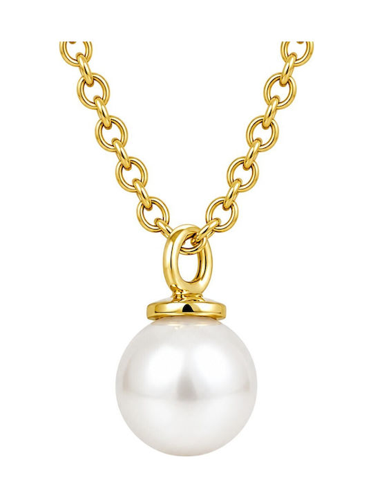 Victoria Cruz San Valentin Necklace made of Gold Plated Silver