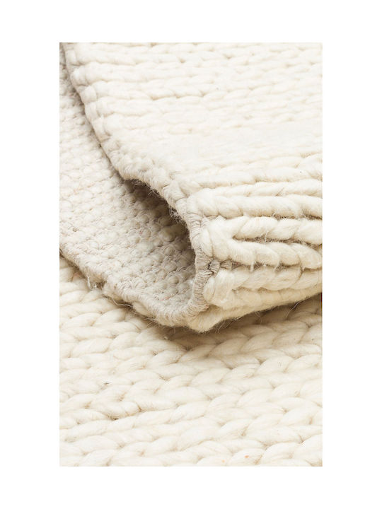 SteweHome Handmade Rectangular Beige Rug 130x190cm