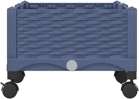 vidaXL Plastic Blue Grey Planter Box 80x40x33cm