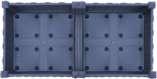 vidaXL Plastic Blue Grey Planter Box 80x40x33cm