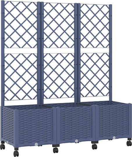 vidaXL Zarținiere Din Plastic Albăstru Gri 120x40x146cm