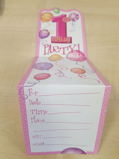 Einladung Zum Ersten Geburtstag Rosa 8 Stück