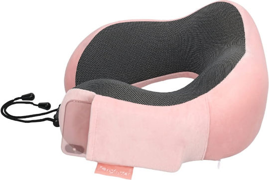 Activ Space Μαξιλαράκι Ταξιδίου Memory Foam Ροζ