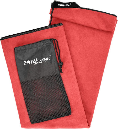 Activ Space Πετσέτα Microfiber Σώματος σε Θήκη Κόκκινη 180x90εκ.