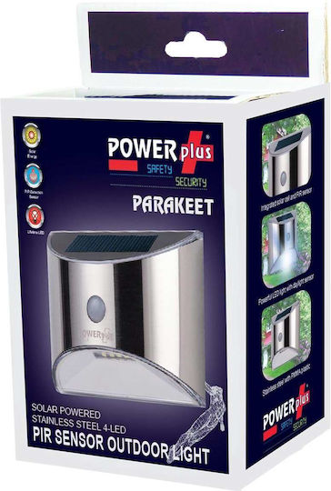 PowerPlus Set 4 Wandmontierte Solarleuchten 0.2W 50lm mit Bewegungssensor und Fotowiderstand IP44