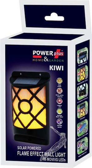 PowerPlus Wall Mounted Solar Light 0.49W Warm White With Photocell IP65