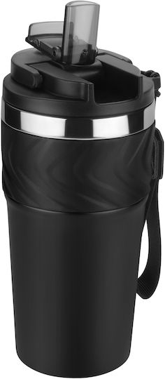 Kraft & Dele Ποτήρι Θερμός Ανοξείδωτο 620ml Kd4267 με Καλαμάκι