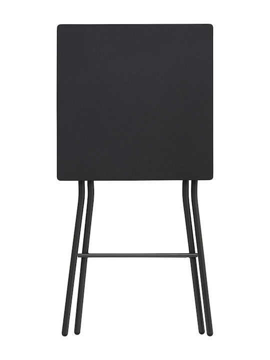 Τετράγωνο Τραπέζι Πτυσσόμενο Ξύλινο Black 60x60εκ.