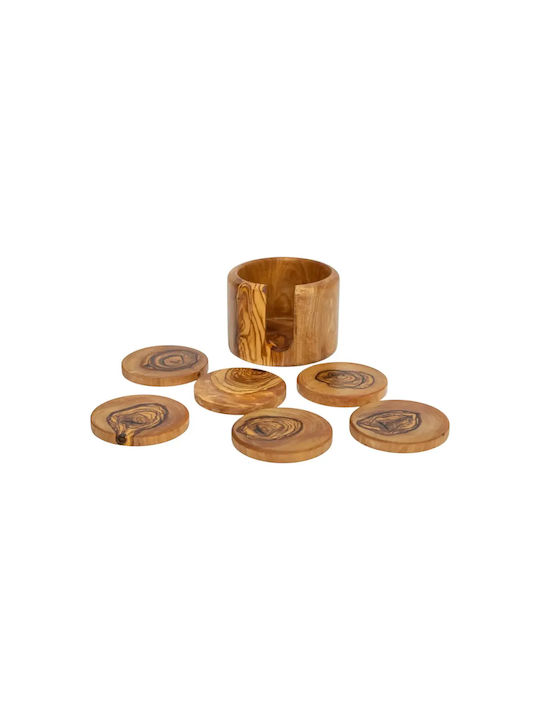 Runde Untersetzer Hölzernes 6cm 6 Stück