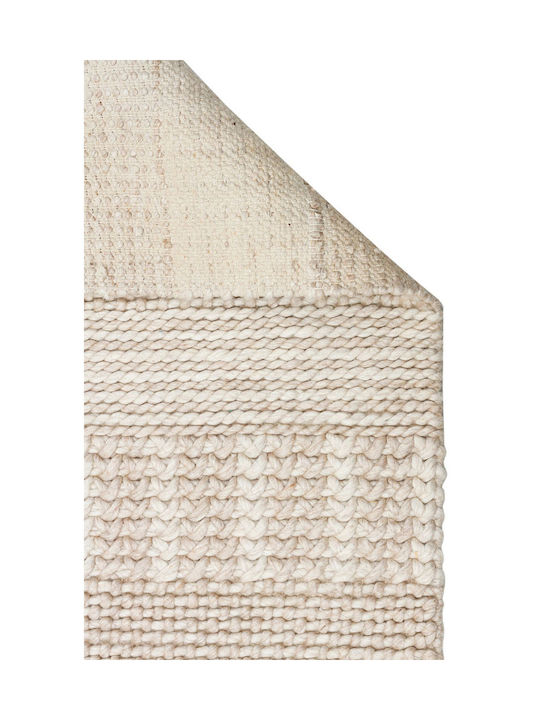 SteweHome Handmade Rectangular Beige Rug 130x190cm