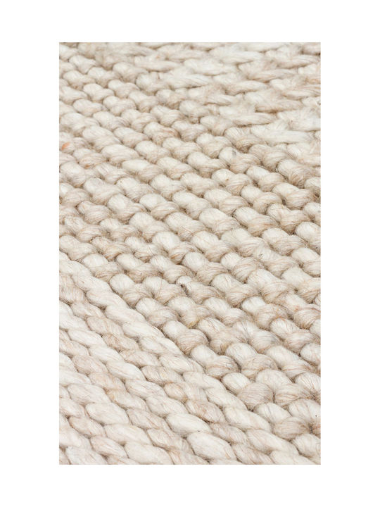 SteweHome Handmade Rectangular Beige Rug 130x190cm