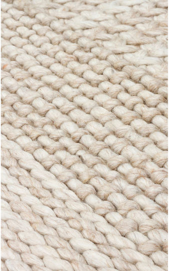 SteweHome Handmade Rectangular Beige Rug 130x190cm